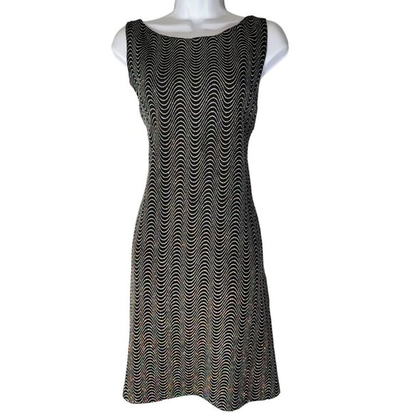 Vintage Ronni Nicole Dress Sz 10 Rainbow Sparkle Backless Party Slinky Black - Picture 1 of 11